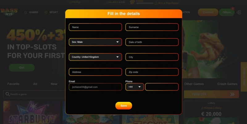 basswin login page